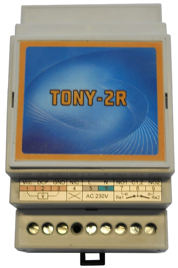 Řídící hodiny Tony DIN 2R