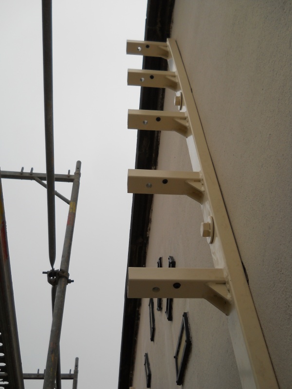 Instalace nosníku zvonu na radnici